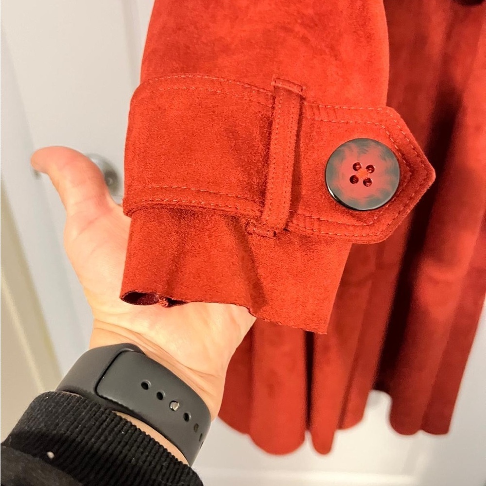 Sfera Collection Vibrant Orange Trench Coat - Picture 6 of 10